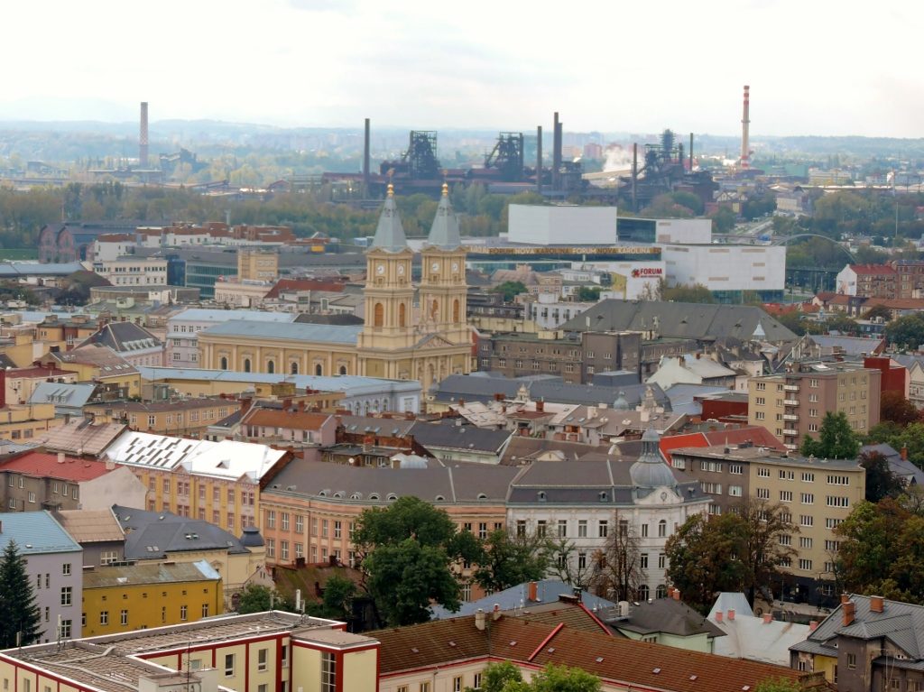 Panoramablick über die Stadt Ostrava