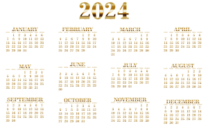 Kalender für 2024