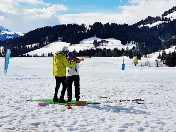 Gäste Biathlon in Hochfilzen im Winter