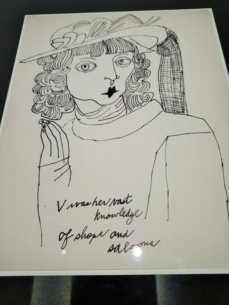 Frauen-Portrait Zeichnung von Andy Warhol