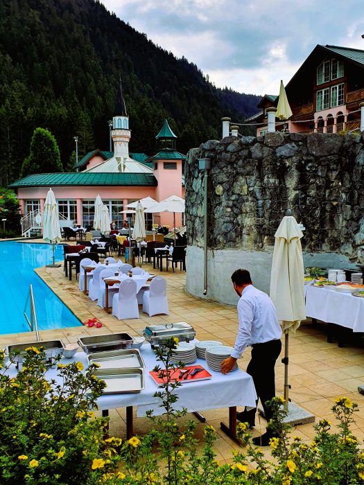 Hotel Liebes Rot Flüh Dinner am Pool