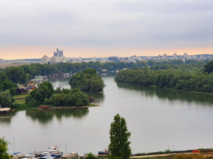 Blick auf die Donau-Mündung bei Belgrad