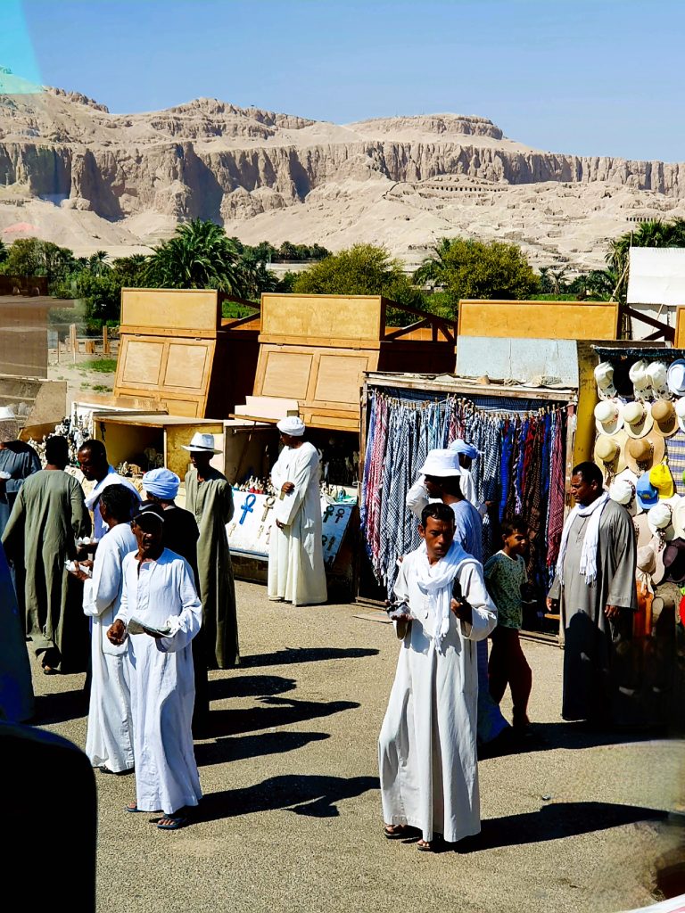 ägyptische Händler auf einem Platz