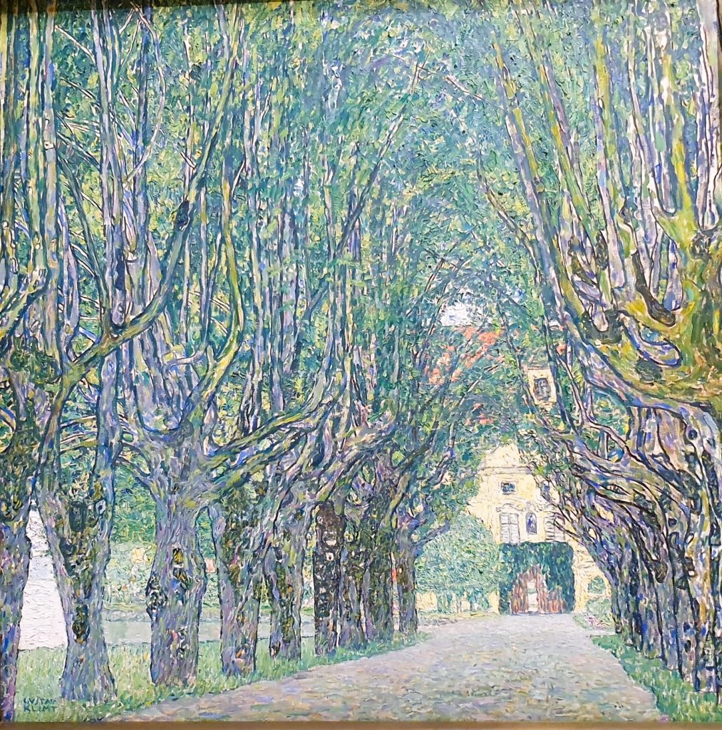 Gemälde mit einer Baum-Allee, Klimt Ausstellung 2023